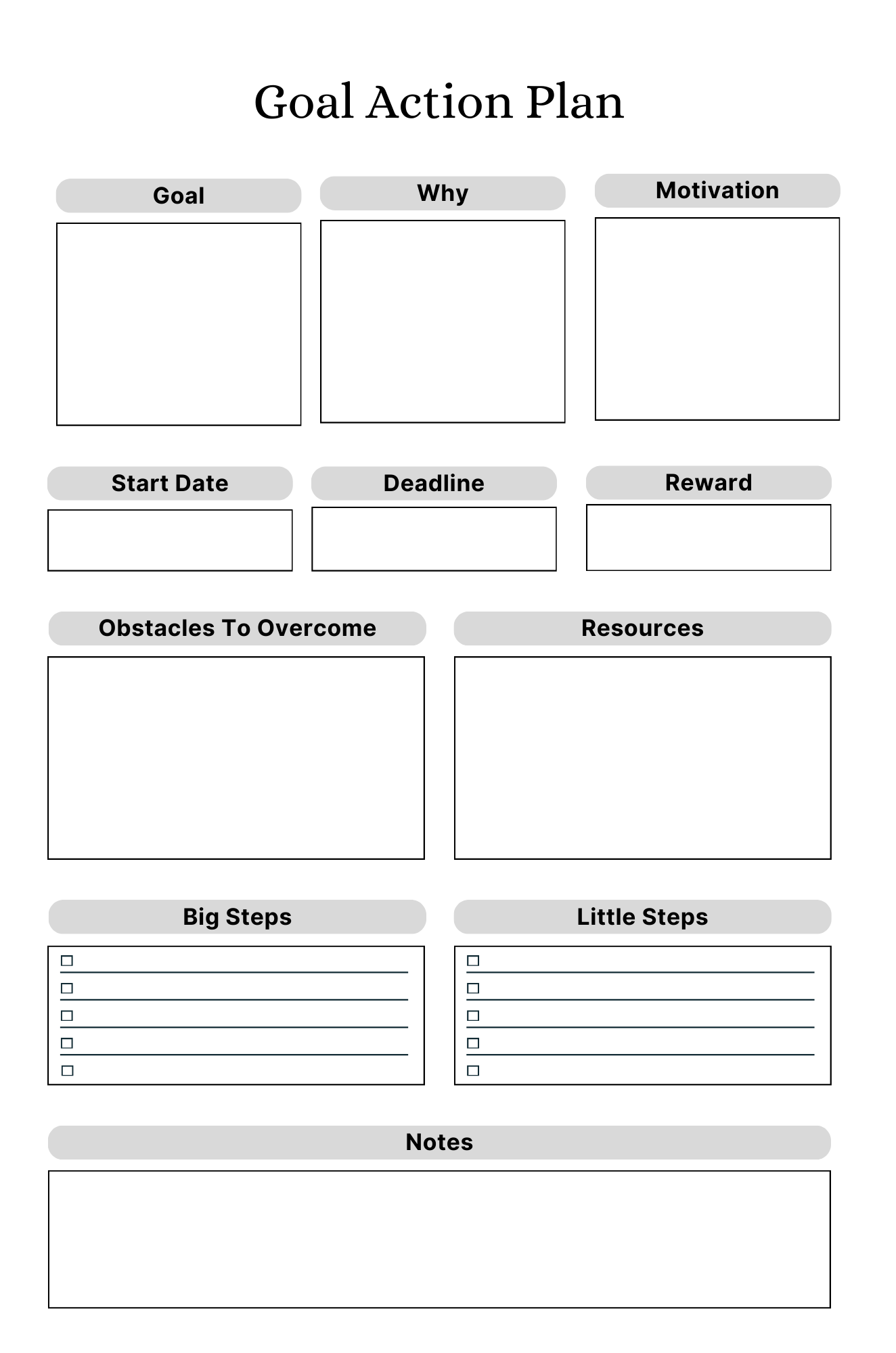 Goal Action Planner