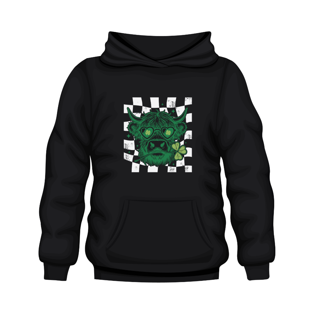 Lucky Highland Cow St. Patrick’s Day Hoodie | TheCOSpot