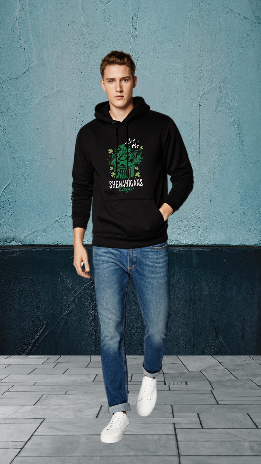 "Let the Shenanigans Begin" St. Patrick's Day Hoodie – Fun Irish-Inspired Hoodie