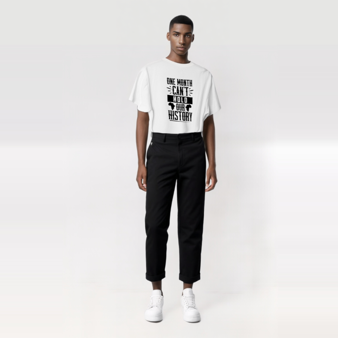 "One Month Can't Hold Our History" T-Shirt – Black Excellence Every Day