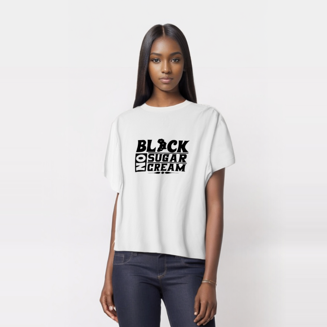 Black. No Sugar. No Cream. T-Shirt – Bold, Strong, Unapologetic.