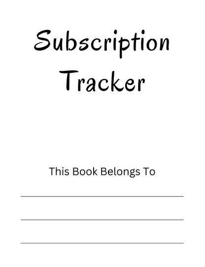 Subscription Tracker