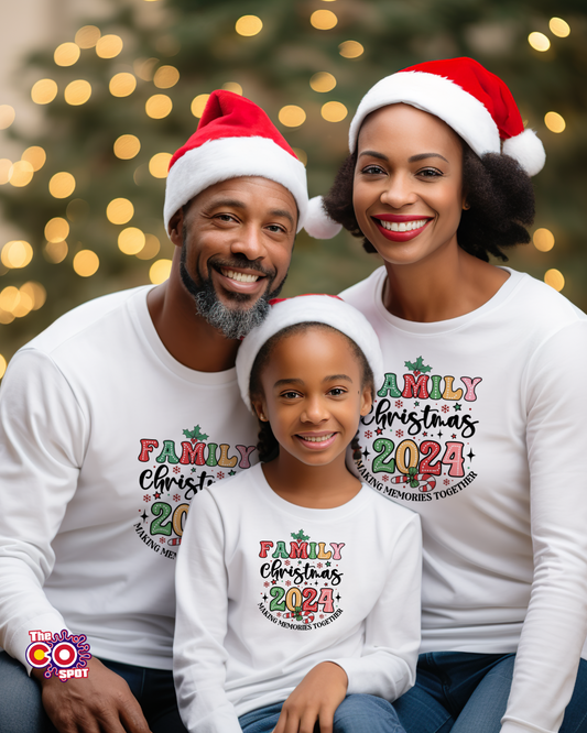 Family Themed Pajama set with Sweatshirts White