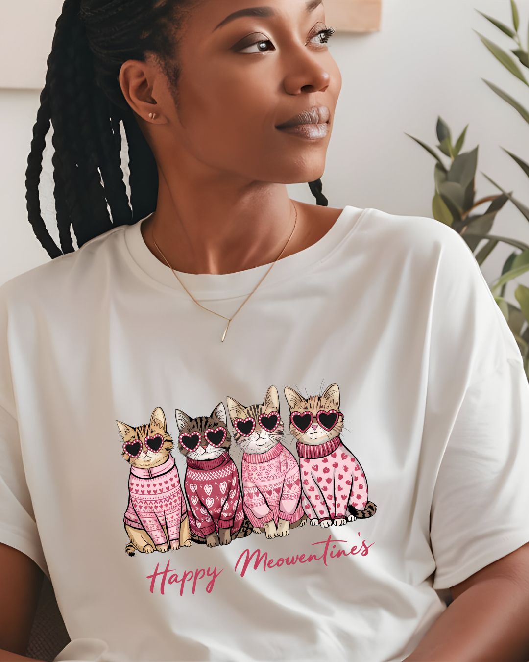 "Happy Meowtines" T-Shirt