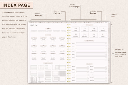 2025 Digital Monday Planner – Beige | Instant Download