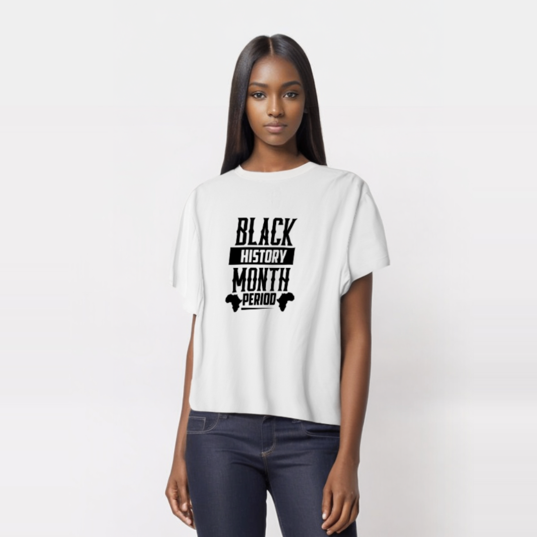 Black History Month. Period. T-Shirt – Bold, Powerful, Unapologetic.