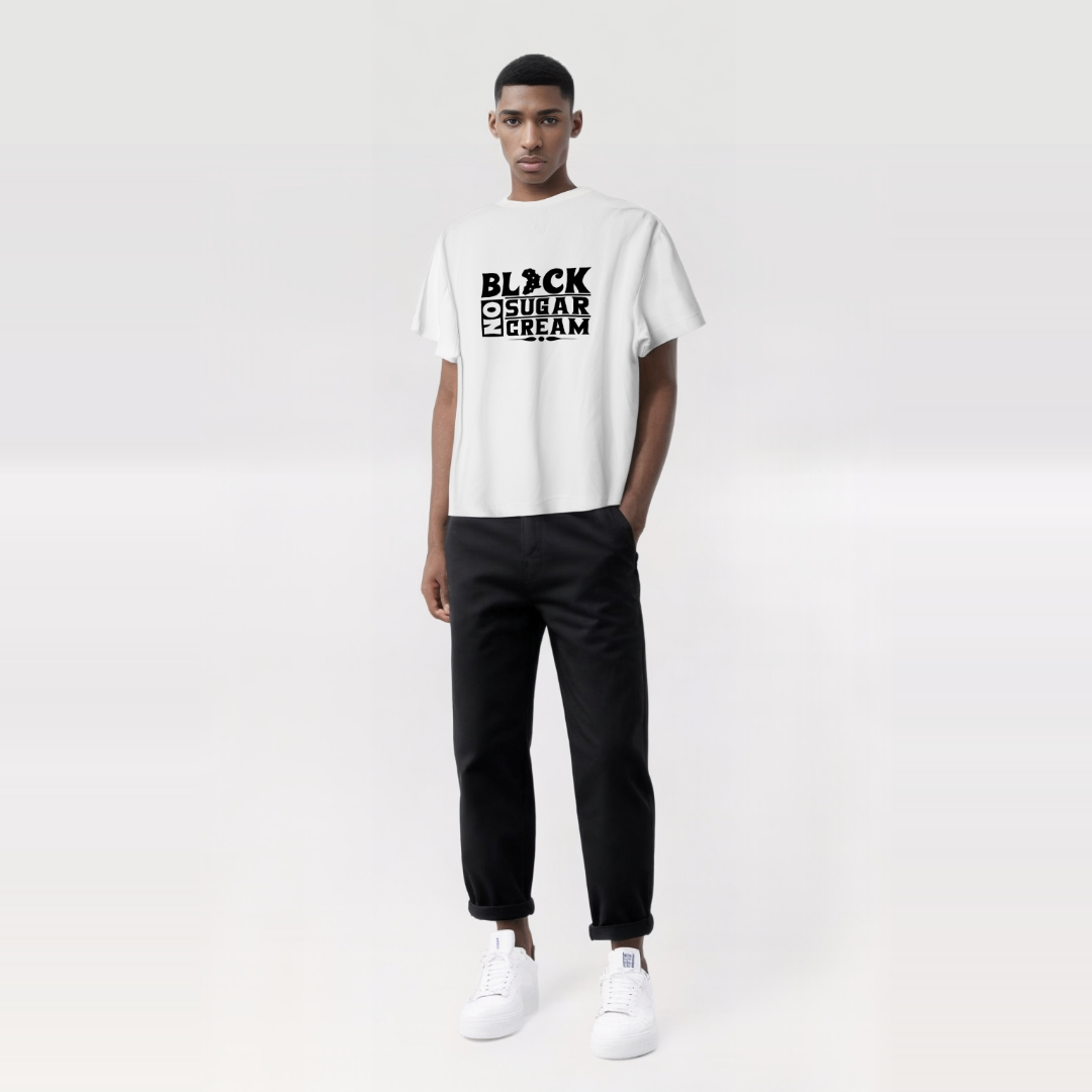 Black. No Sugar. No Cream. T-Shirt – Bold, Strong, Unapologetic.