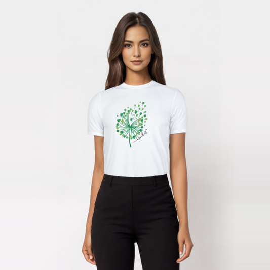 Lucky Clover Dandelion T-Shirt – St. Patrick’s Day Edition | TheCOSpot