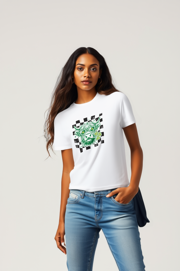 Lucky Highland Cow St. Patrick’s Day T-Shirt | TheCOSpot