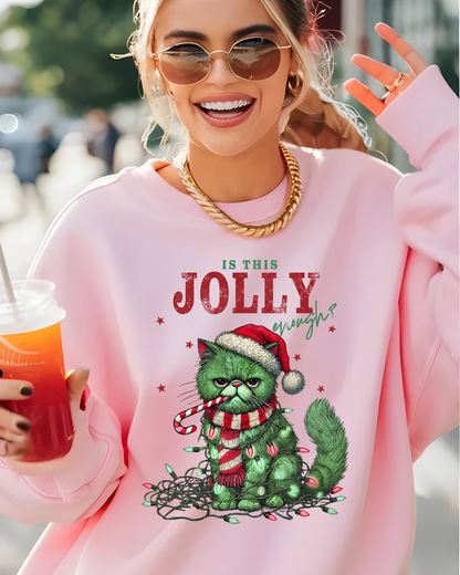 Jolly Cat Christmas Sweatshirt